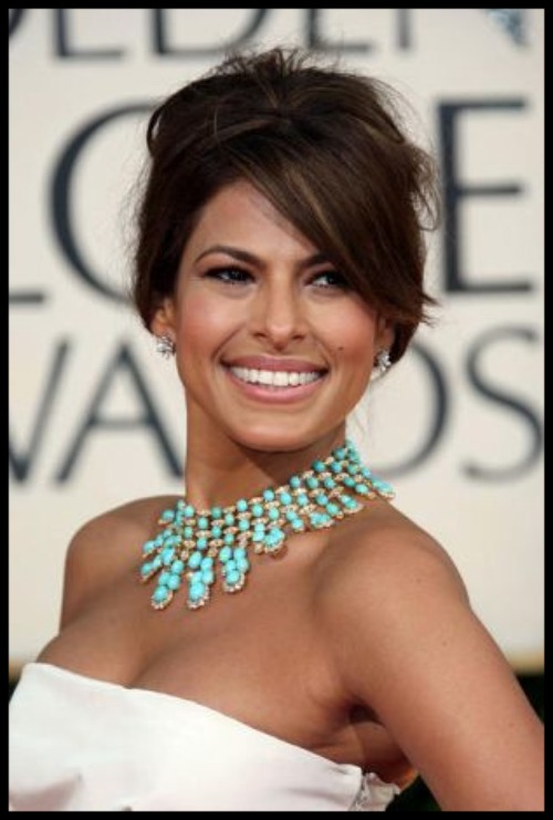 Take inspiration from Eva Mendes at the 2009 Golden Globes in her white gown 