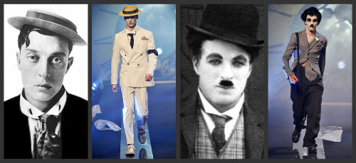 Buster Keaton, Charlie Chaplin, John Galliano menswear spring/summer 2011
