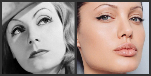 Greta Garbo and Angelina Jolie 