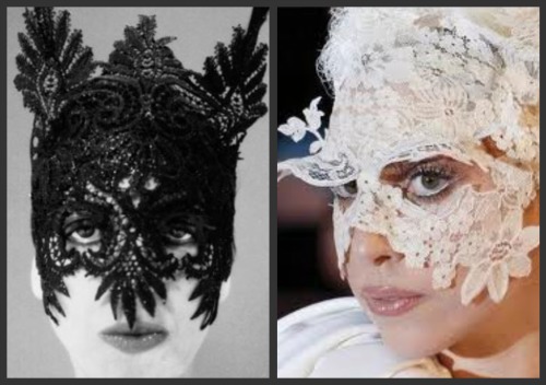 Isabella Blow and Lady Gaga lace