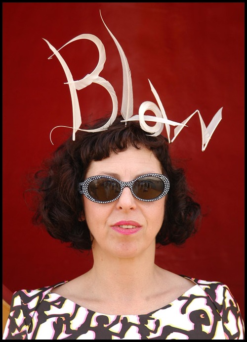 Isabella Blow with "Blow" hat