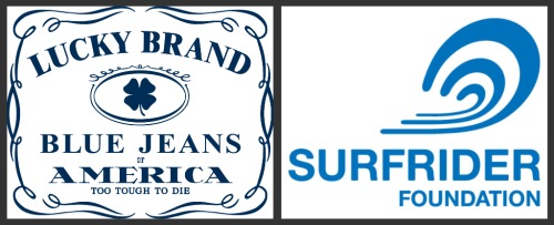 Lucky Brand logo and Surfrider Foundation logo