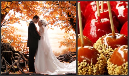 fall wedding-caramel apples