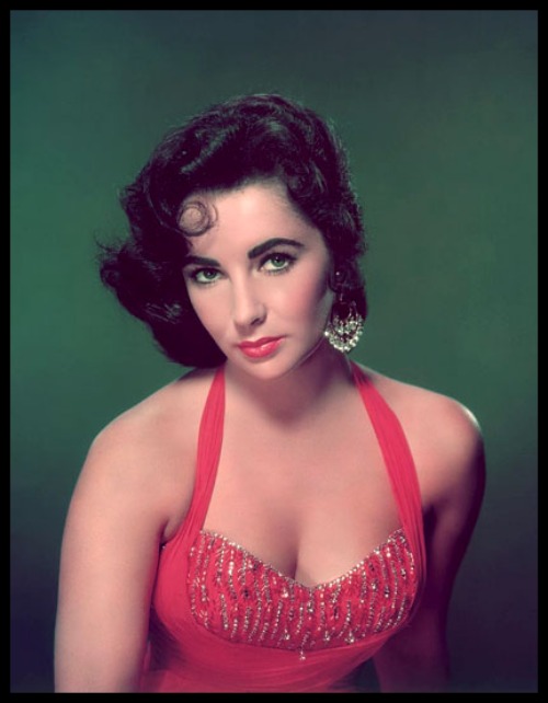 elizabeth-taylor-1950s-red-dress-color