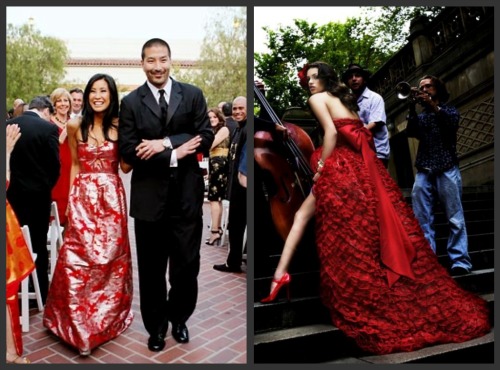 lisa-ling-and-red-wedding-dress